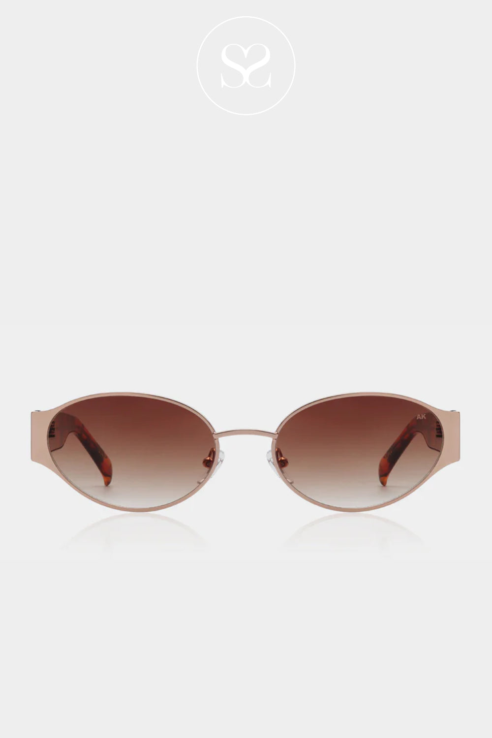 A.KJAERBEDE Rose Gold Havana Sunglasses -Bella