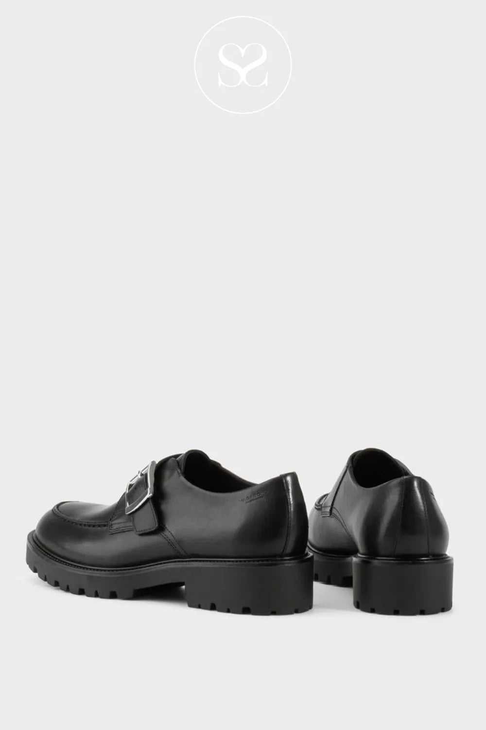 VAGABOND BLACK LEATHER CHUNKY SHOES - KENOVA 6041-101