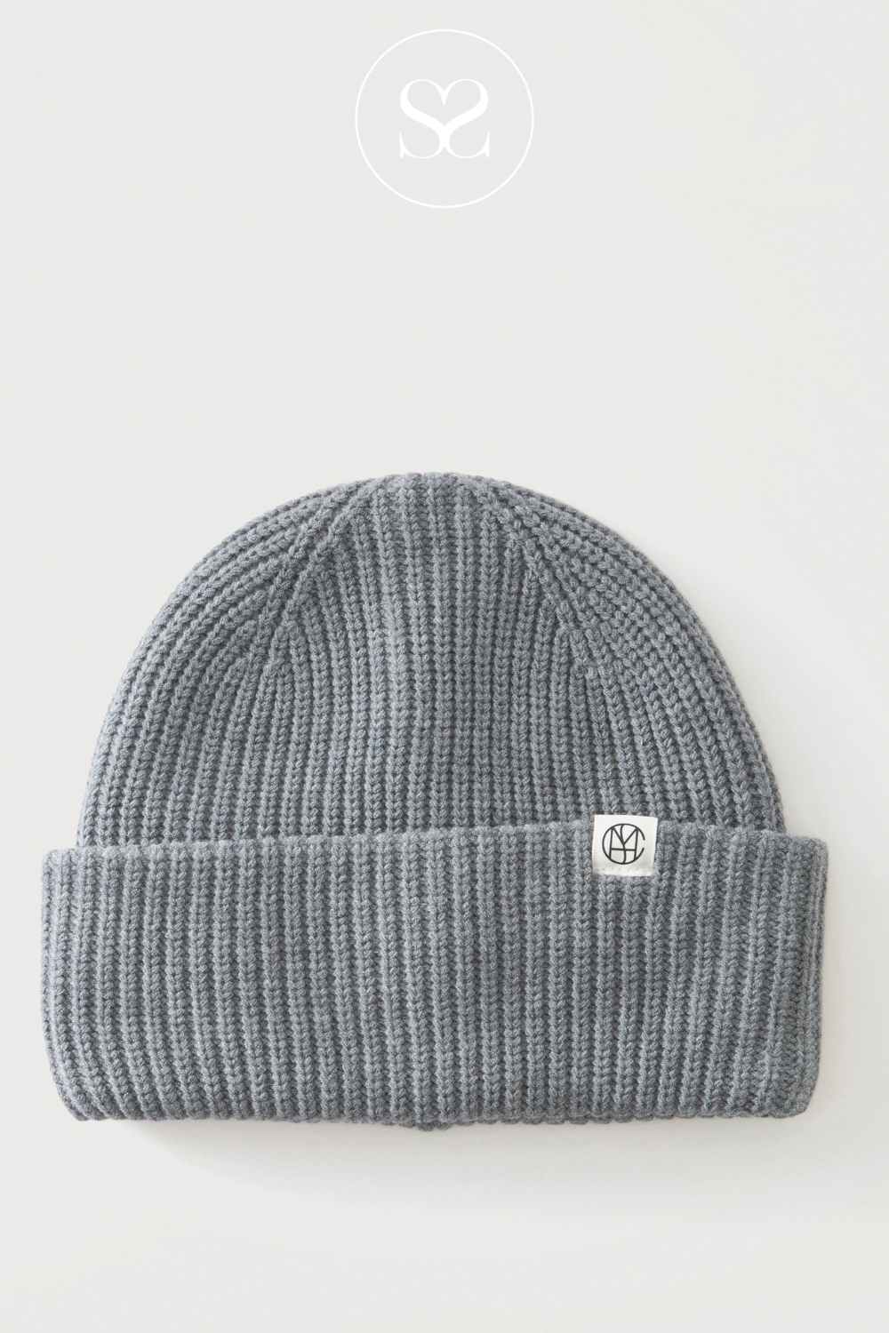 MOSS COPENHAGEN Light Grey Beanie Hat - Rachelle