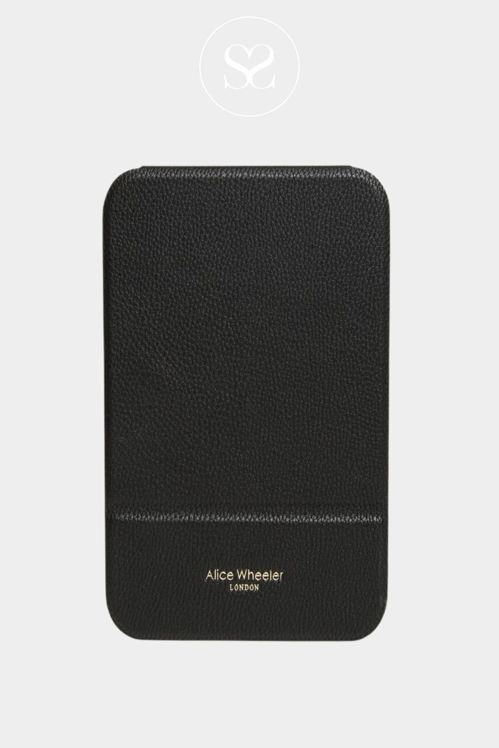 ALICE WHEELER BLACK SLEEK AND LIGHTWEIGHT TRAVEL MIRROR