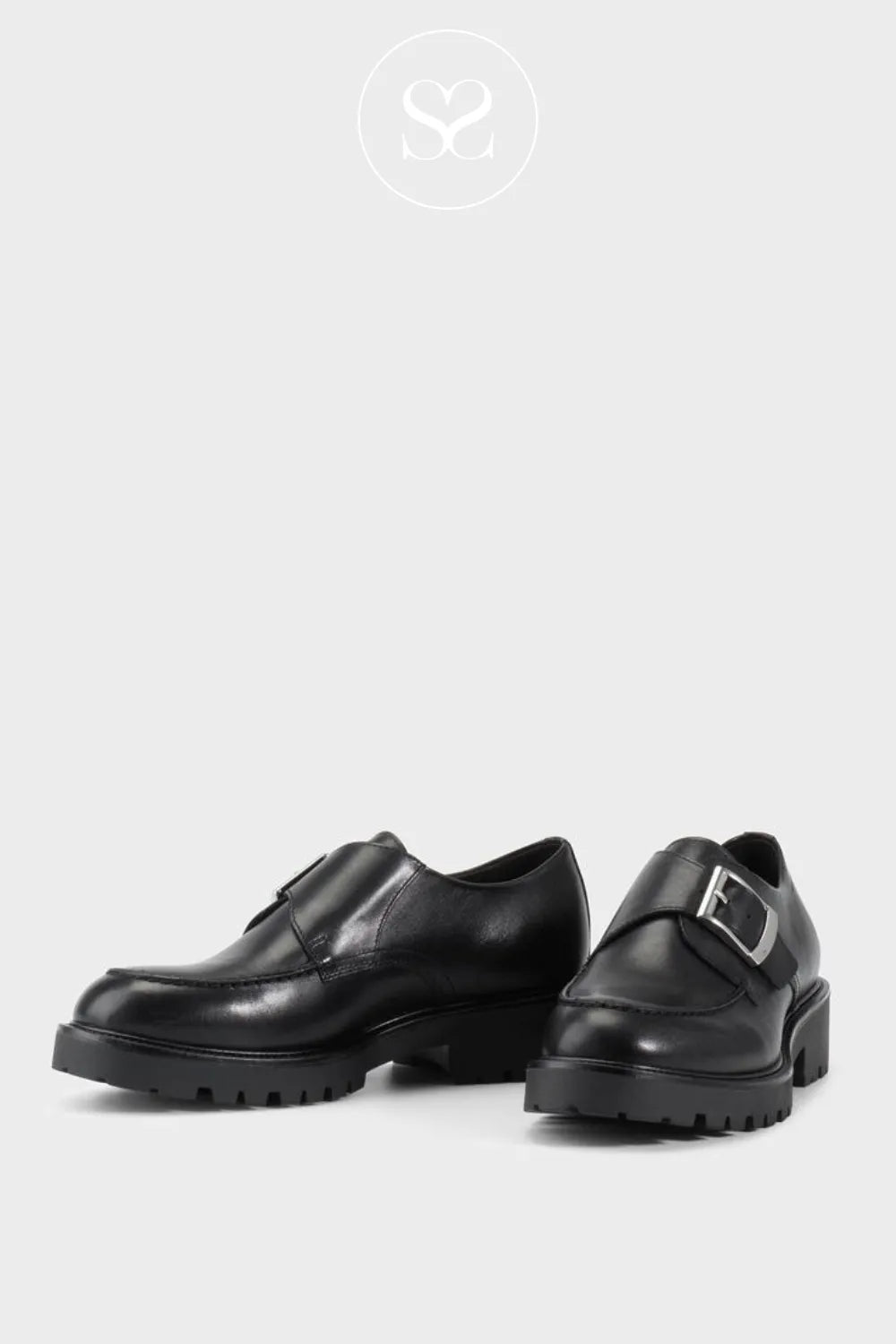 VAGABOND BLACK LEATHER CHUNKY SHOES - KENOVA 6041-101