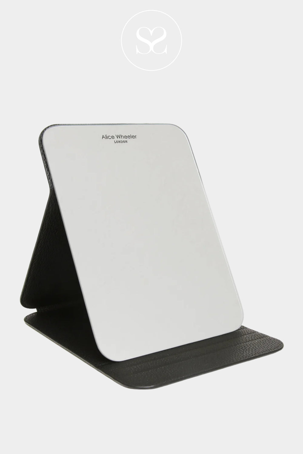 ALICE WHEELER BLACK FOLDING TRAVEL MIRROR - AW0304
