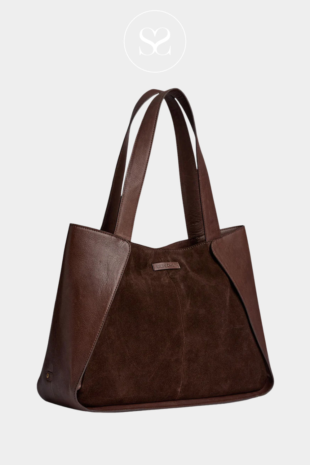 Depeche Brown Suede Shopper - 16892