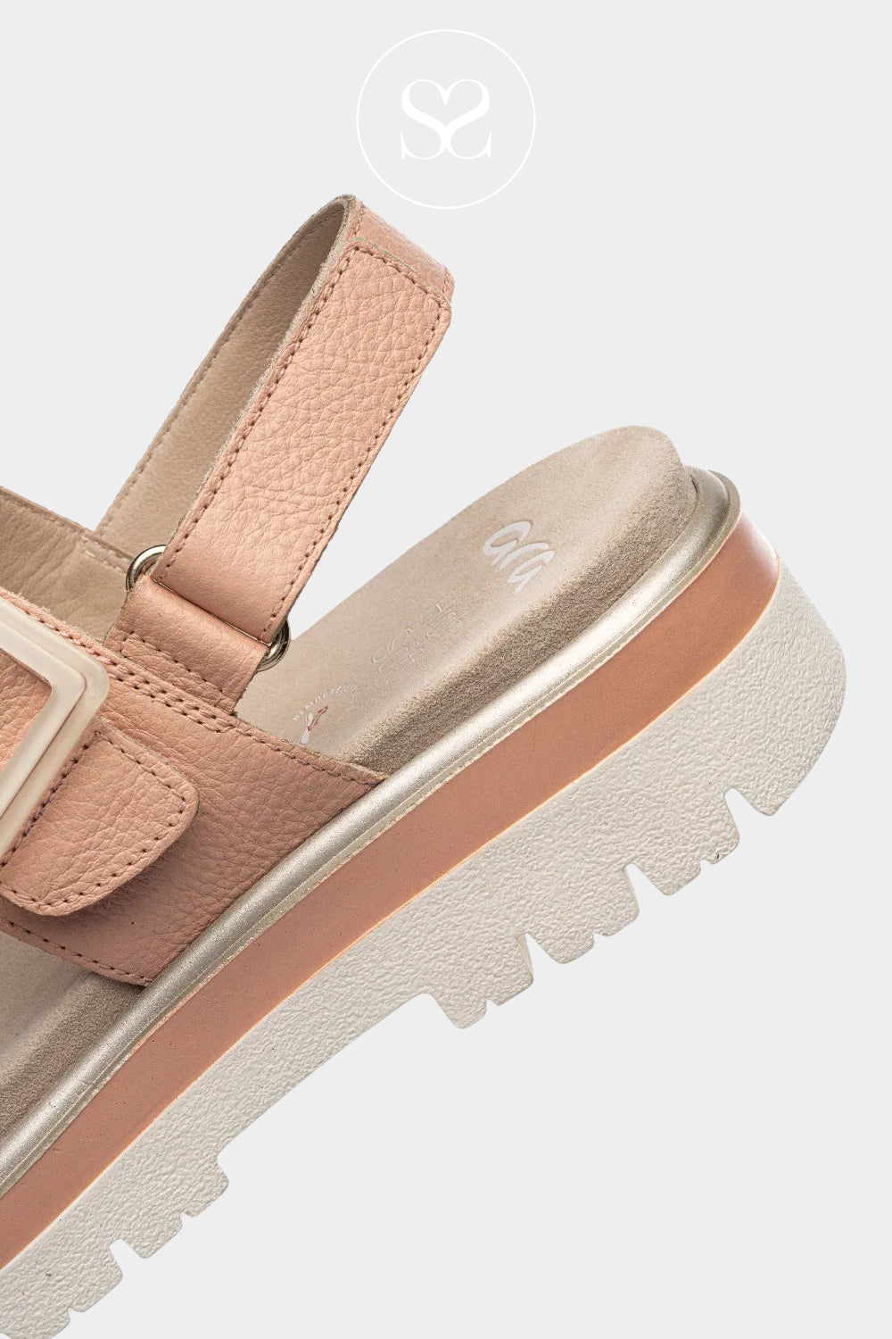 ARA 12-21003 PINK/BEIGE CHUNKY WALKING SANDALS