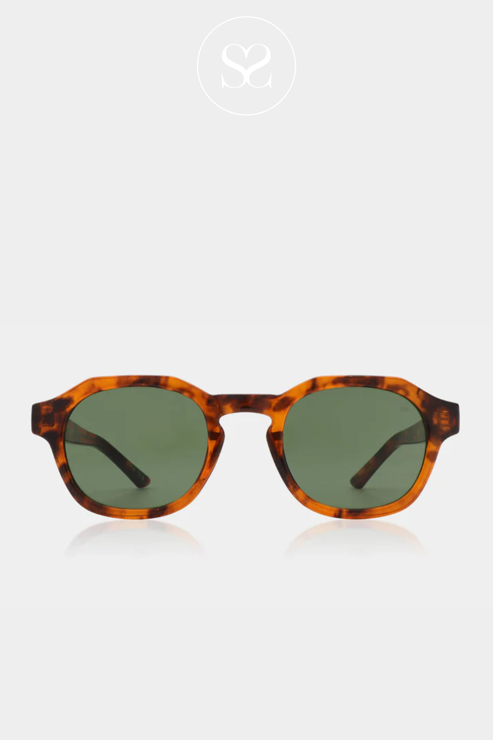 A.KJAERBEDE Havana Tortoise Shell Sunglasses -Zan