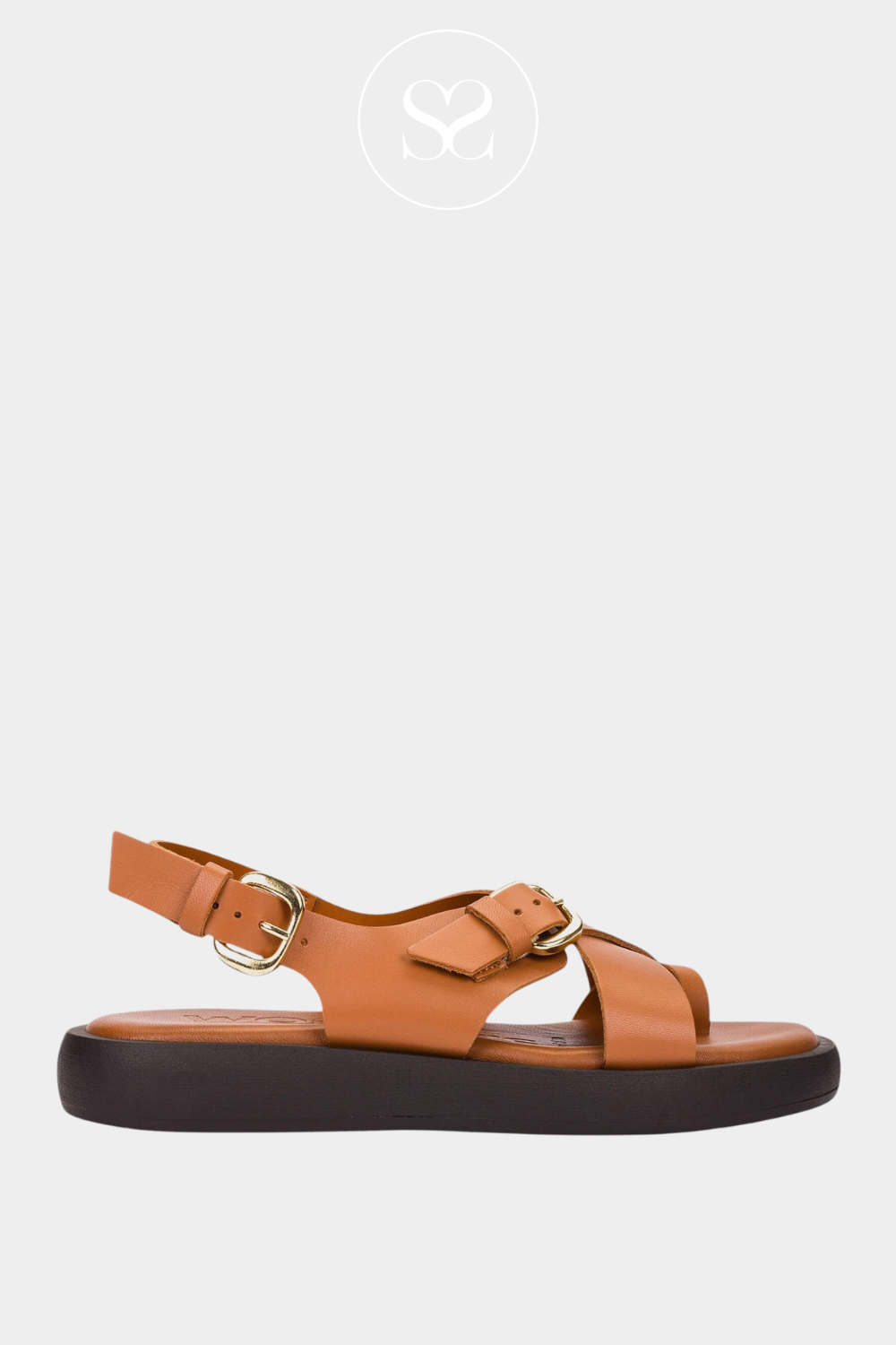 Wonders Tan Slingback Flatform Sandals - AB-1332 Ireland