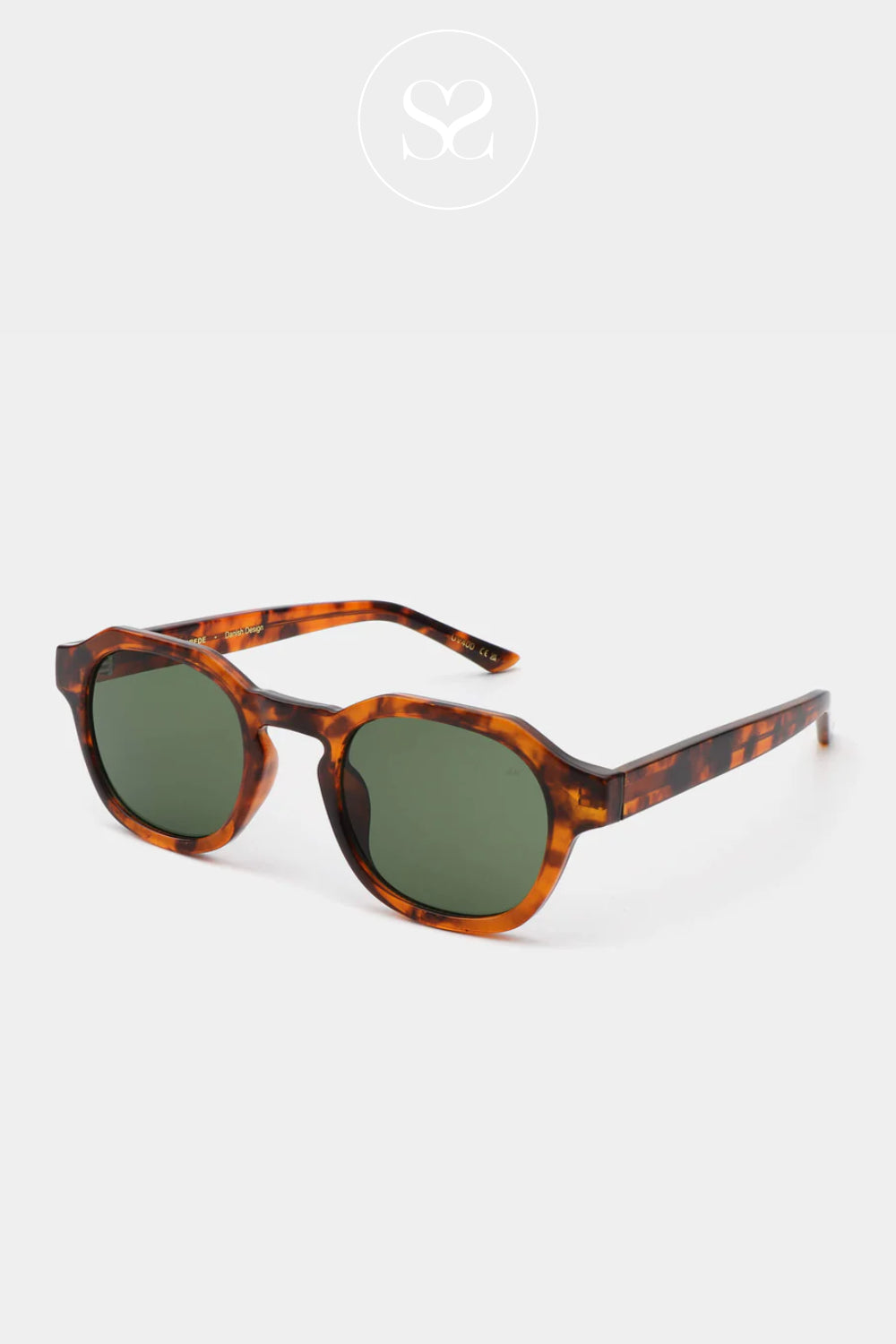 A.KJAERBEDE Havana Tortoise Shell Sunglasses -Zan