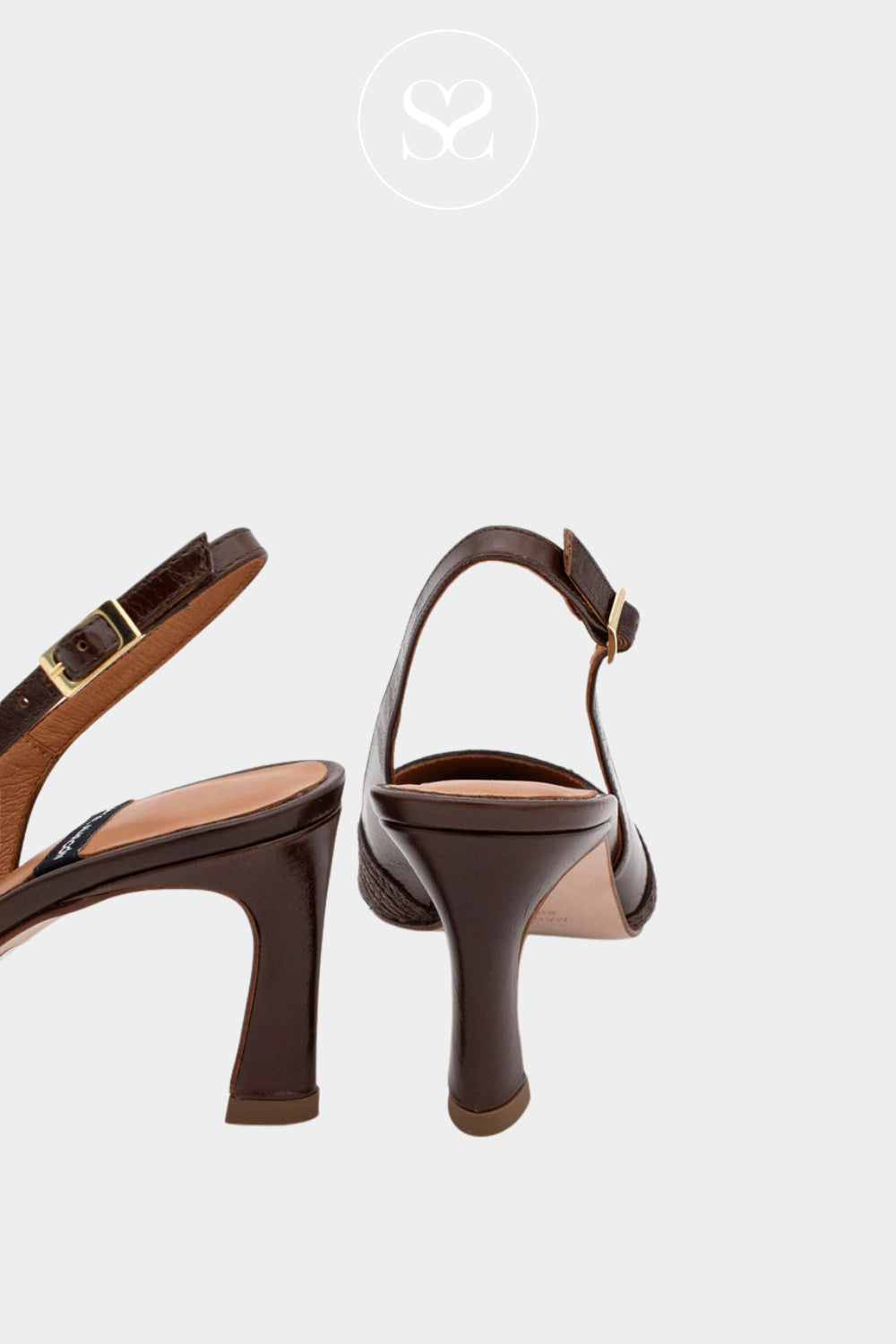 Angel Alarcon Chocolate brown Woven Sling-backs Carola