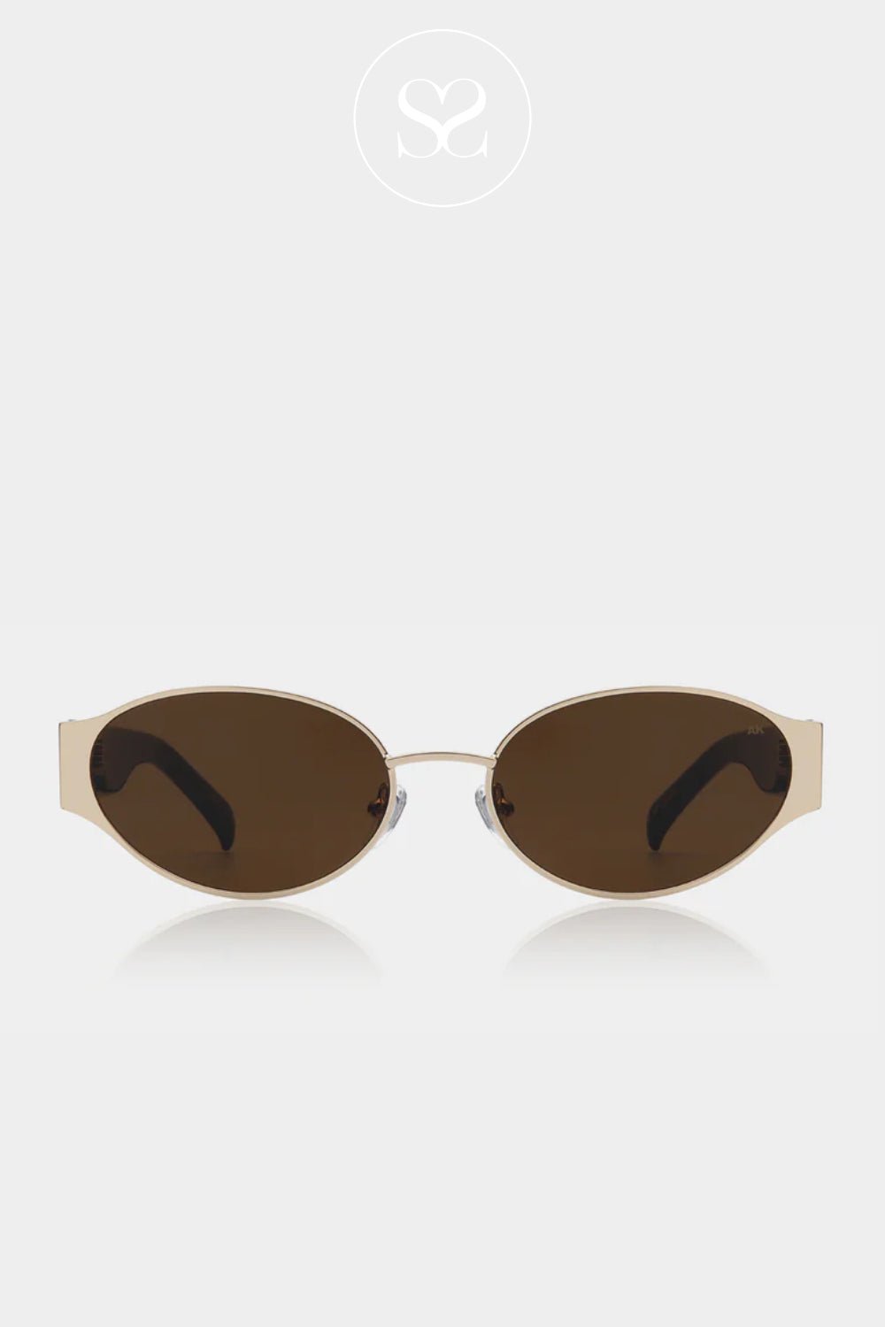 A.KJAERBEDE Gold Demi Tortoise Sunglasses -Bella