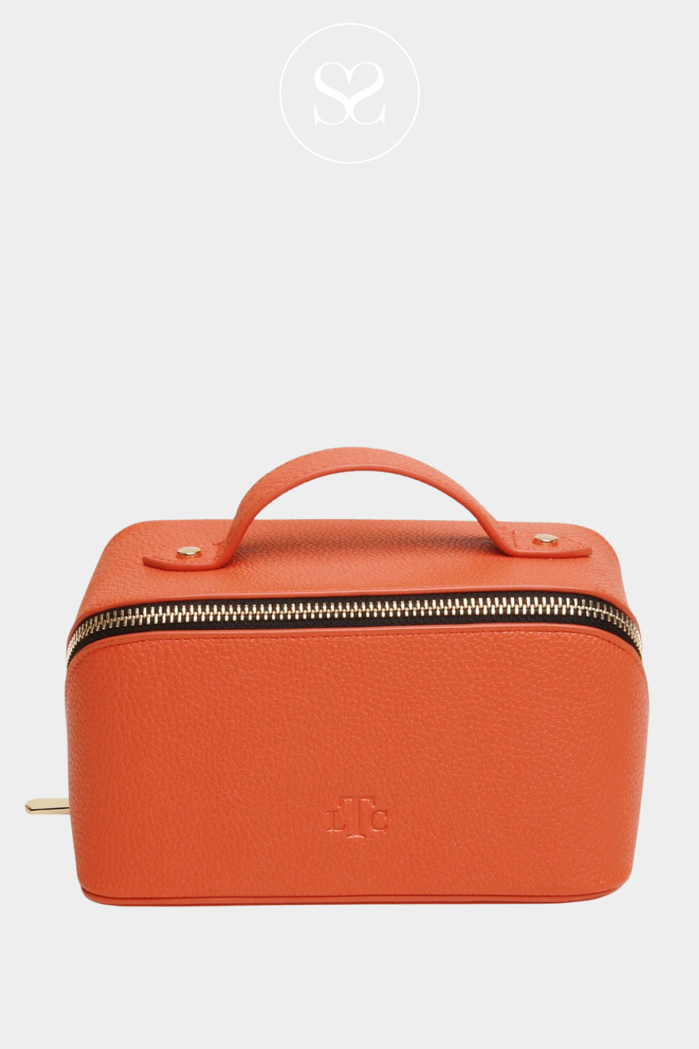 ALICE WHEELER ORANGE AND BLACK MINI MAKEUP BAG - AL9027