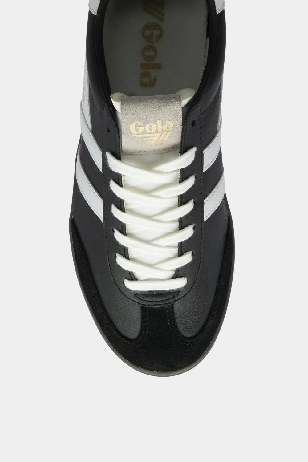 Gola Retro Black/White Leather Trainer For Women - Cyclone