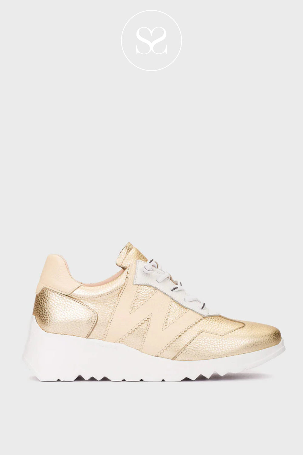 Wonders Gold Pull-On Wedge Trainers E-6770 Ireland