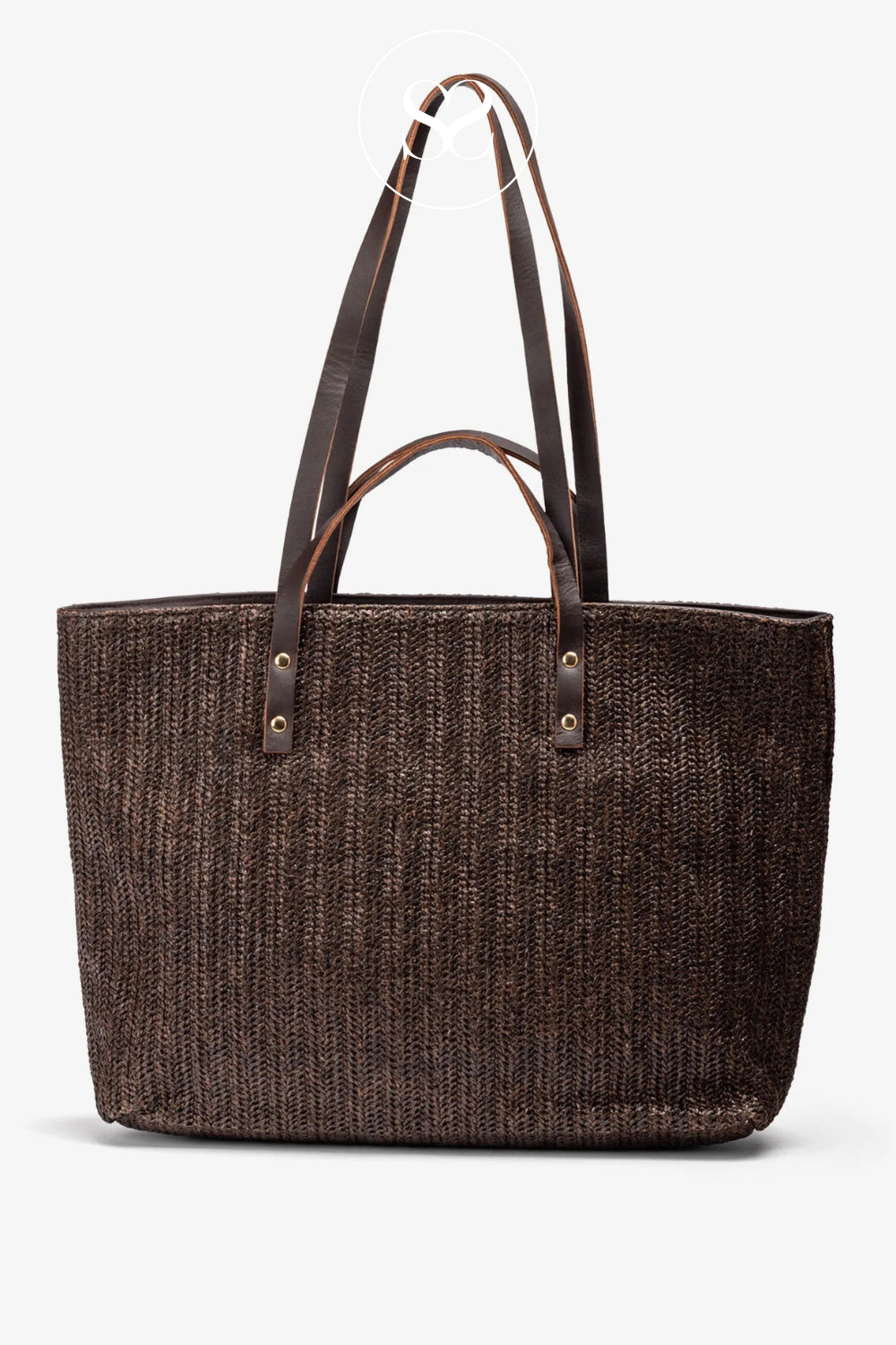 Unisa Brown Woven Tote Bag for work or everyday ZSAND