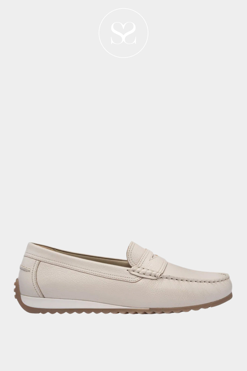 ARA Cream Low Wedge Loafer 12-27702 - Ireland