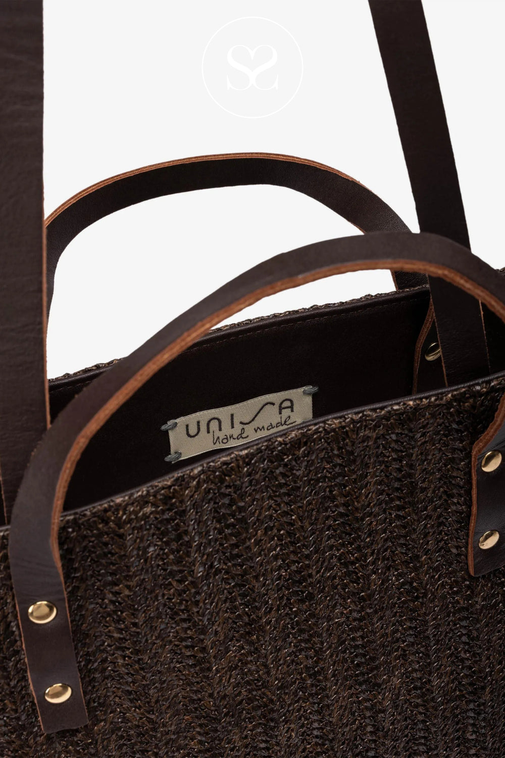 Unisa Brown Woven Shopper Bag ZSAND