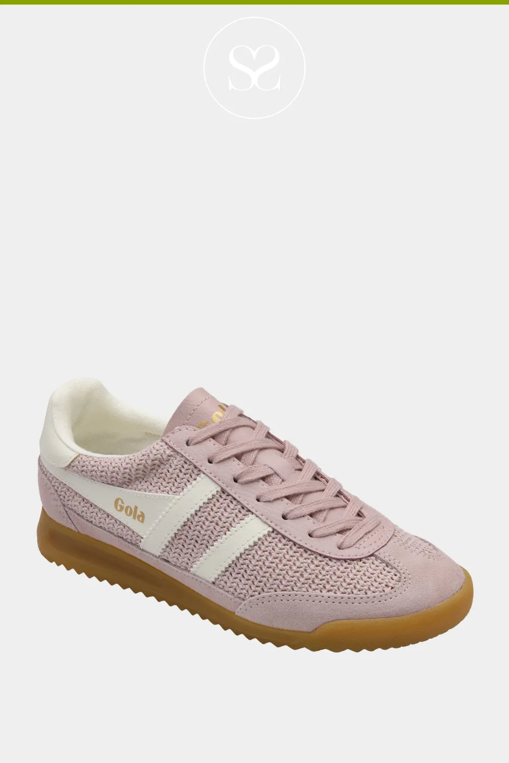 GOLA Pink Retro Trainers - Tornado Zephyr Slight wedge gum sole adds height, flexibility, and vintage-inspired appeal.