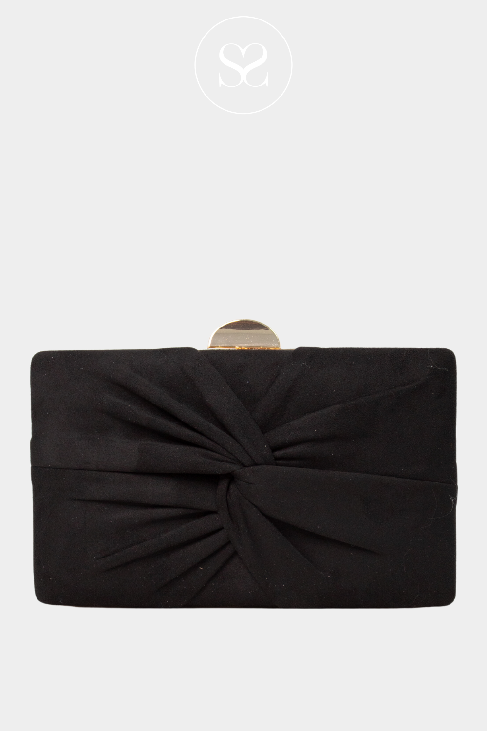 Black suede clutch bag sale