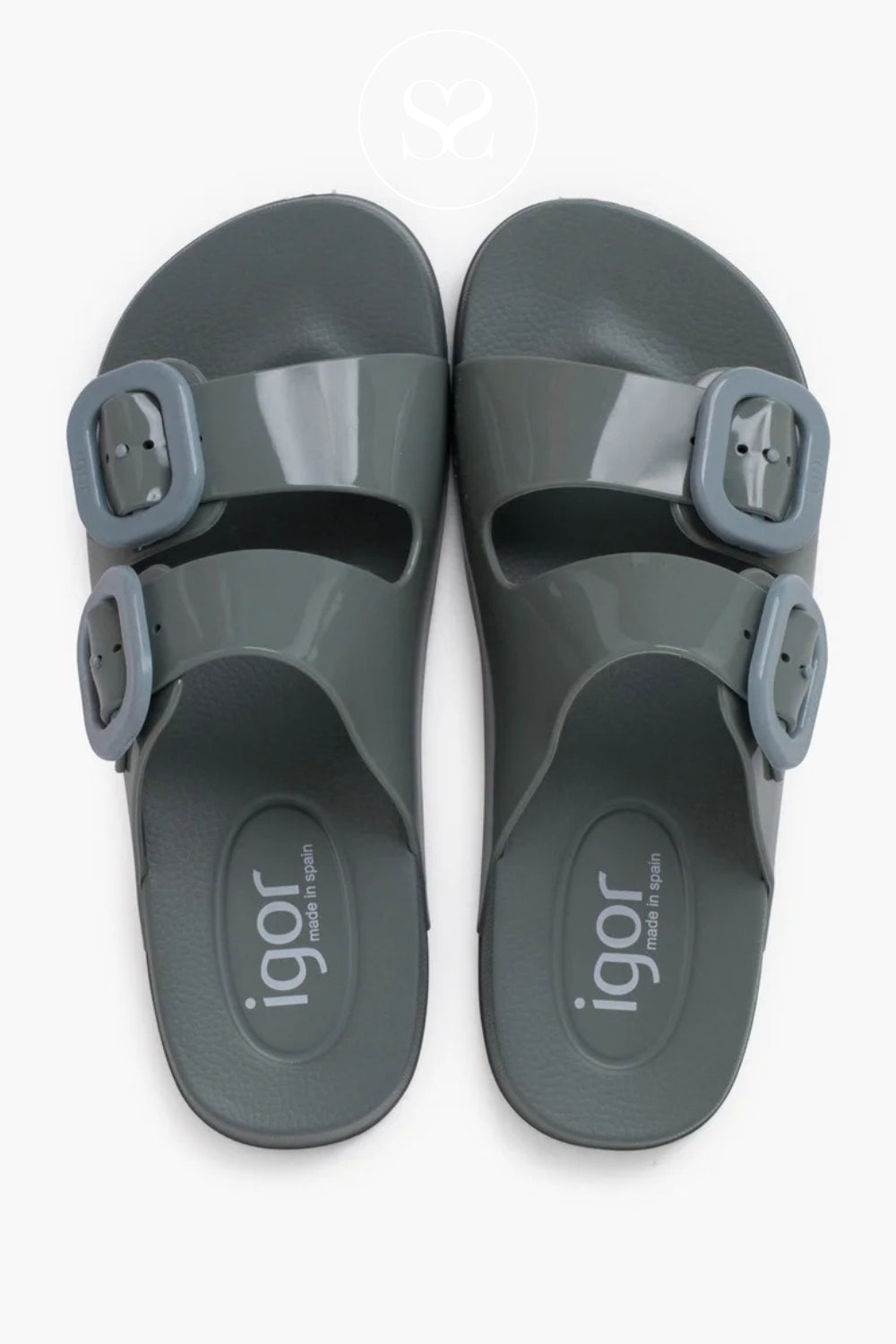 Igor Green Chunky Slider Sandals - Habana Brillo