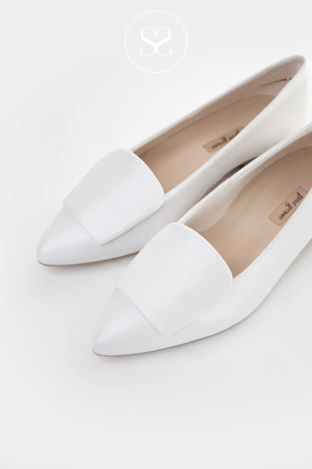 Paul Green ivory pointed toe pumps 3792 for women with Cushioned leather insole for lasting comfort