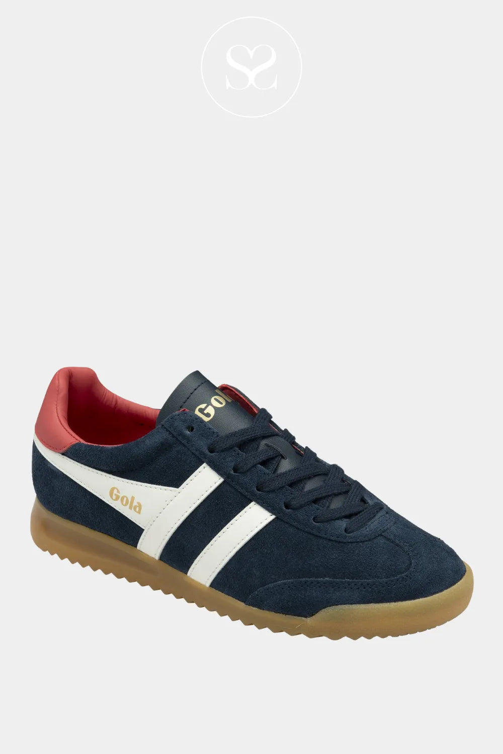 GOLA TORPEDO NAVY LEATHER SNEAKERS FOR WOMEN WITH NAVY T-SHAPE TOE CAP