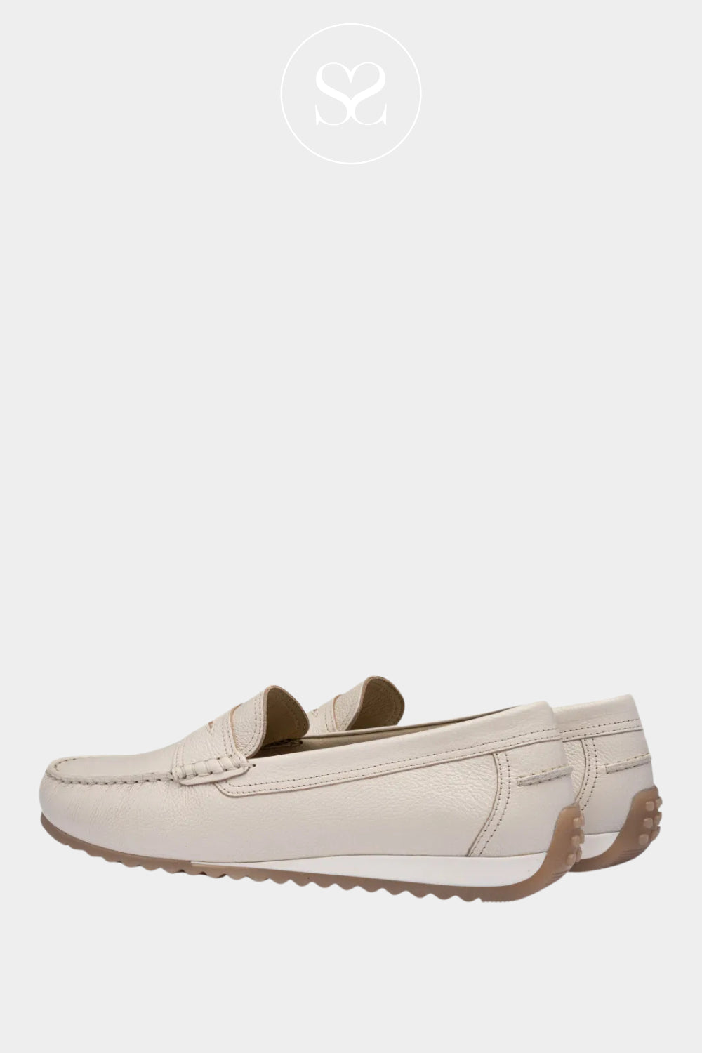 ARA Cream Low Wedge Loafer 12-27702