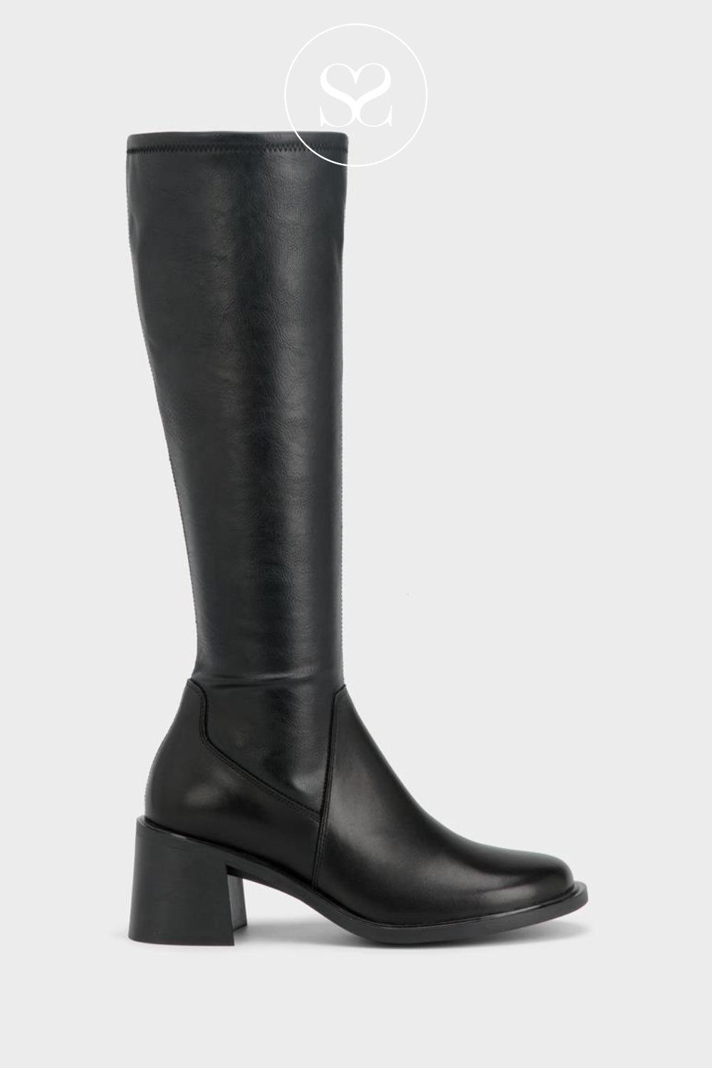 Vagabond Black Knee High Sock Boots- Vega 6251-102 Ireland