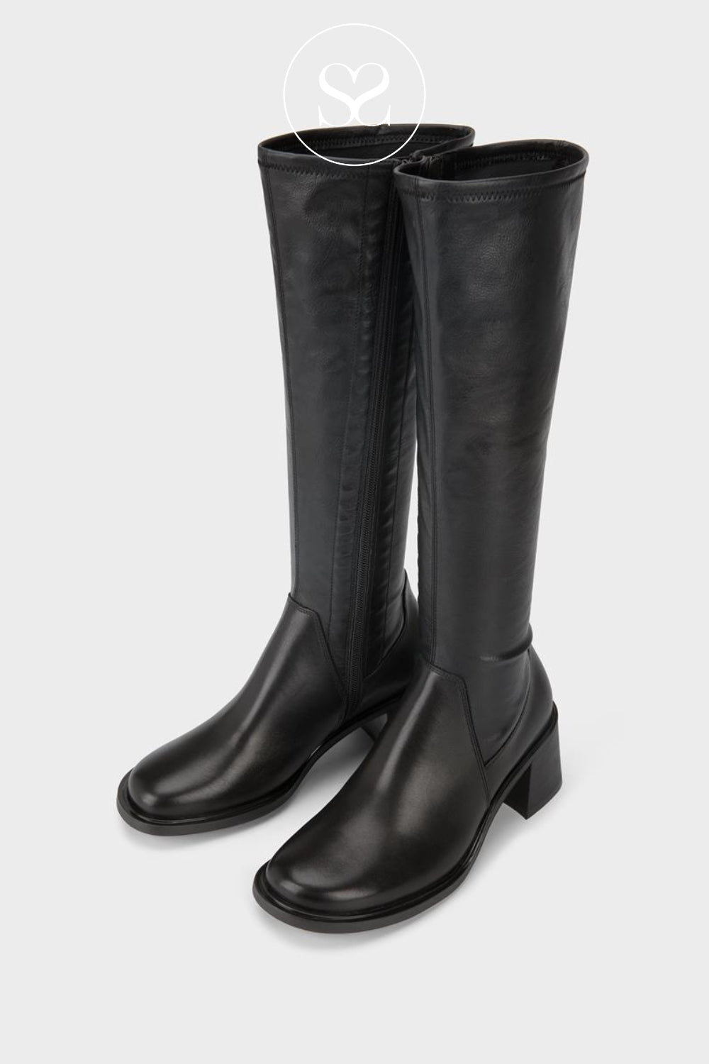 Vagabond Black Knee High Sock Boots- Vega 6251-102
