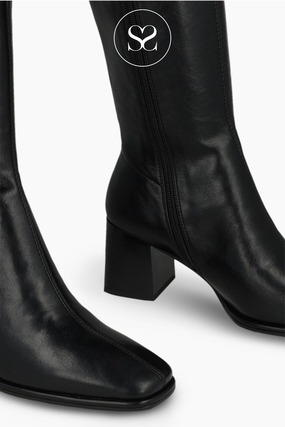 LODI BLACK BLOCK HEEL BOOTS WITH INNER ZIP - IRELAND