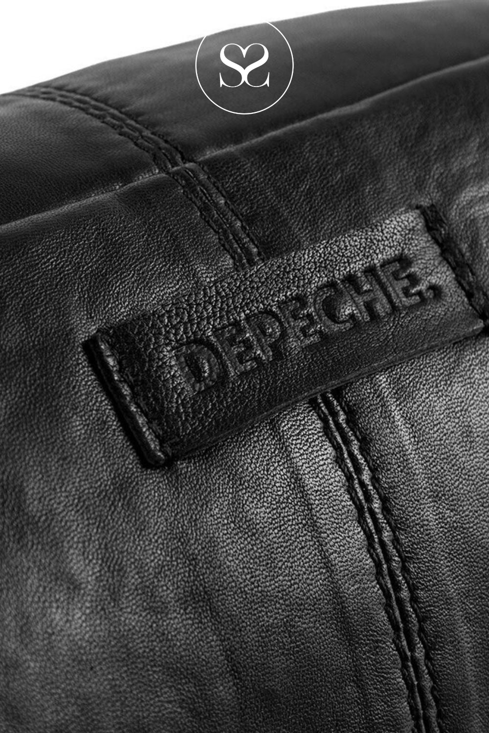 Depeche Black Leather Crossbody Bumbag - 13396