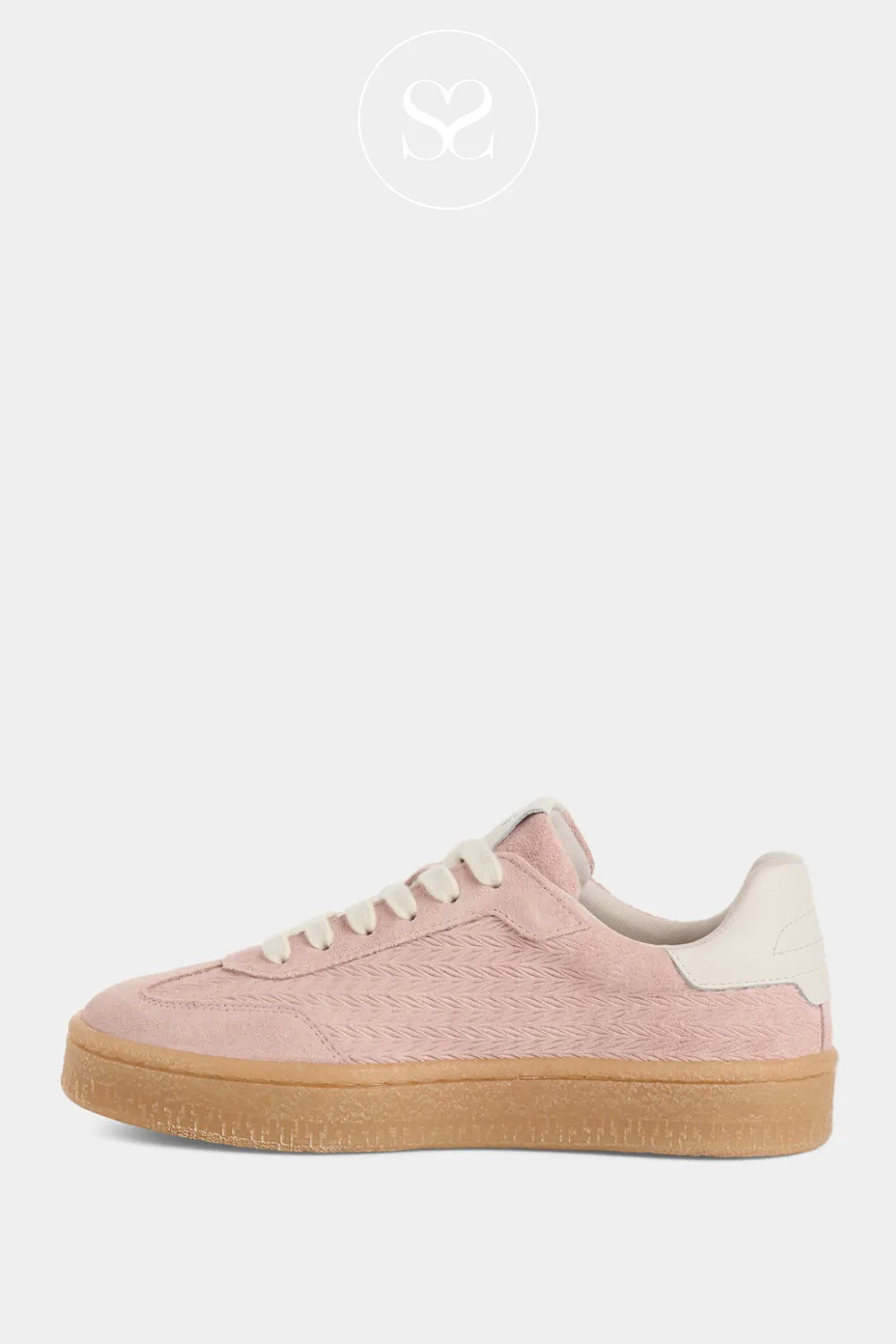 Tamaris Pink And White Trainers - 1-23723-44 Fresh pink design with white stripe detailing for a sporty, feminine edge