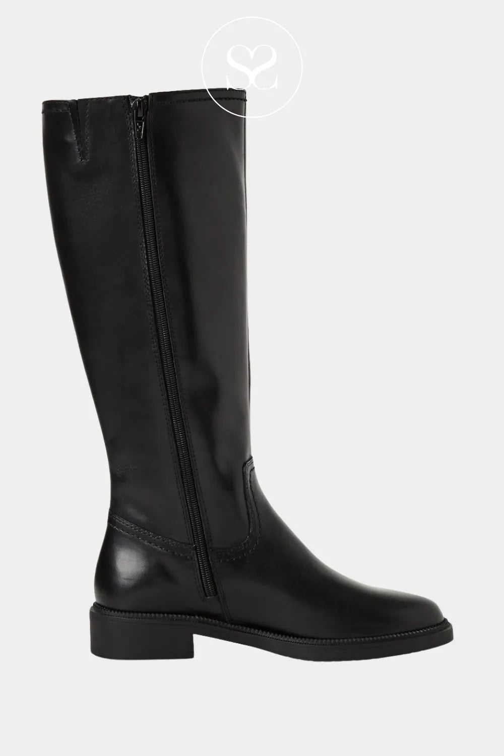 TAMARIS BLACK BLOCK HEEL KNEE HIGH BOOTS - 1-25503-45 FOR WOMEN WITH SLIGHT BLOCK HEEL FOR ALL DAY COMFORT