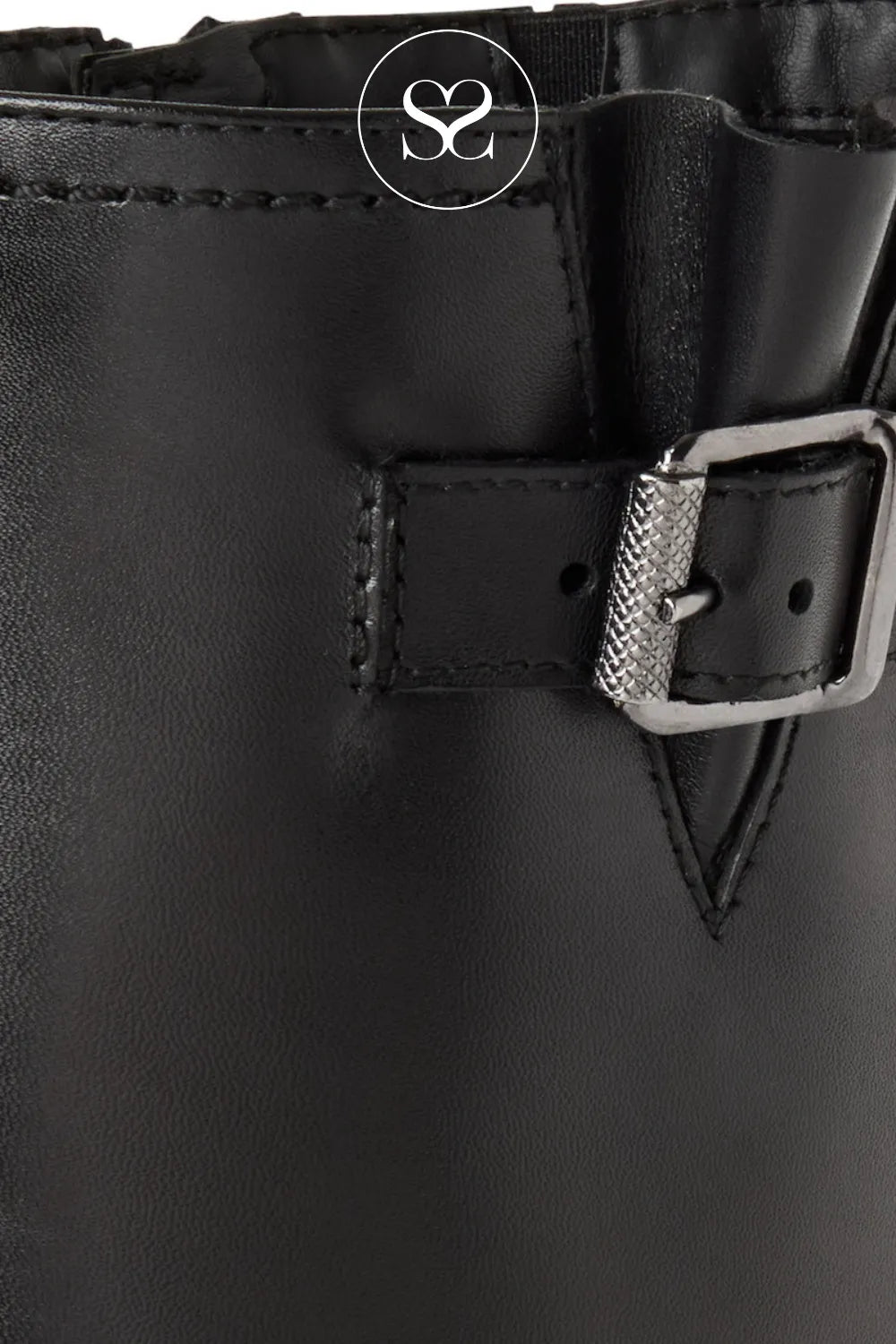 TAMARIS BLACK BLOCK HEEL KNEE HIGH BOOTS - 1-25503-45