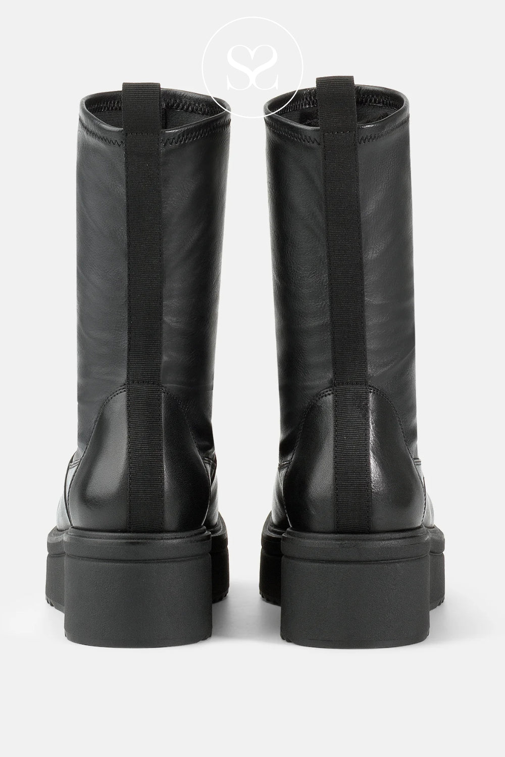 VAGABOND TARA 6046-002 BLACK LEATHER SOCK BOOTS