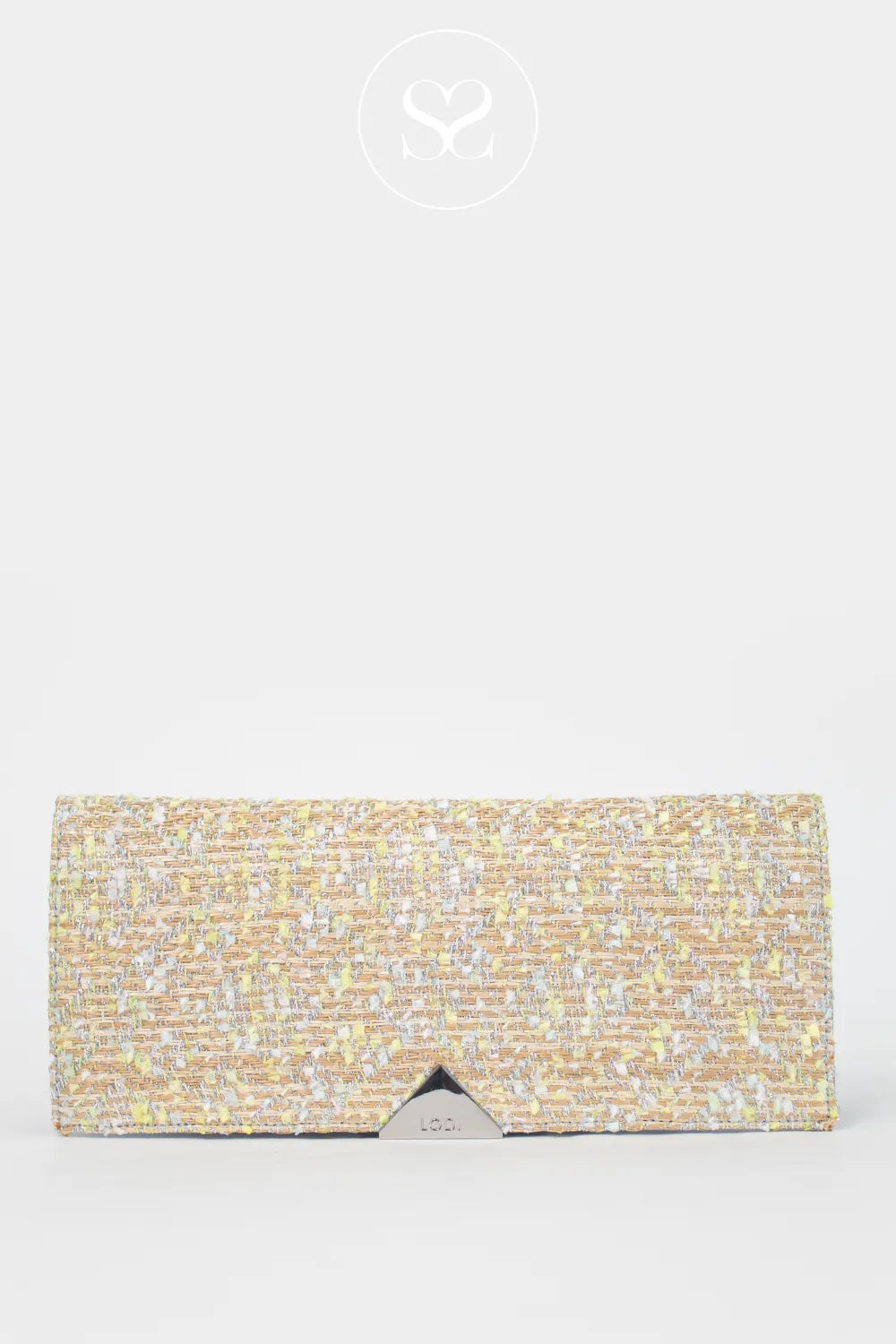 Lodi Blue Weave Envelope Clutch Bag L1900