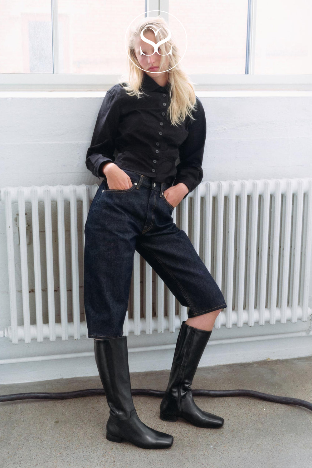 Vagabond Black Knee High Boots- Mona 6255-001-20