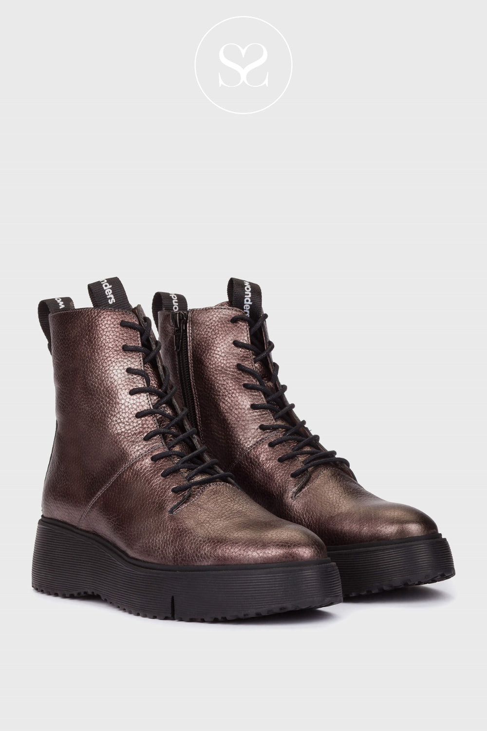 Comfortable Wonders Pewter Wedge Boots for women - A-9350
