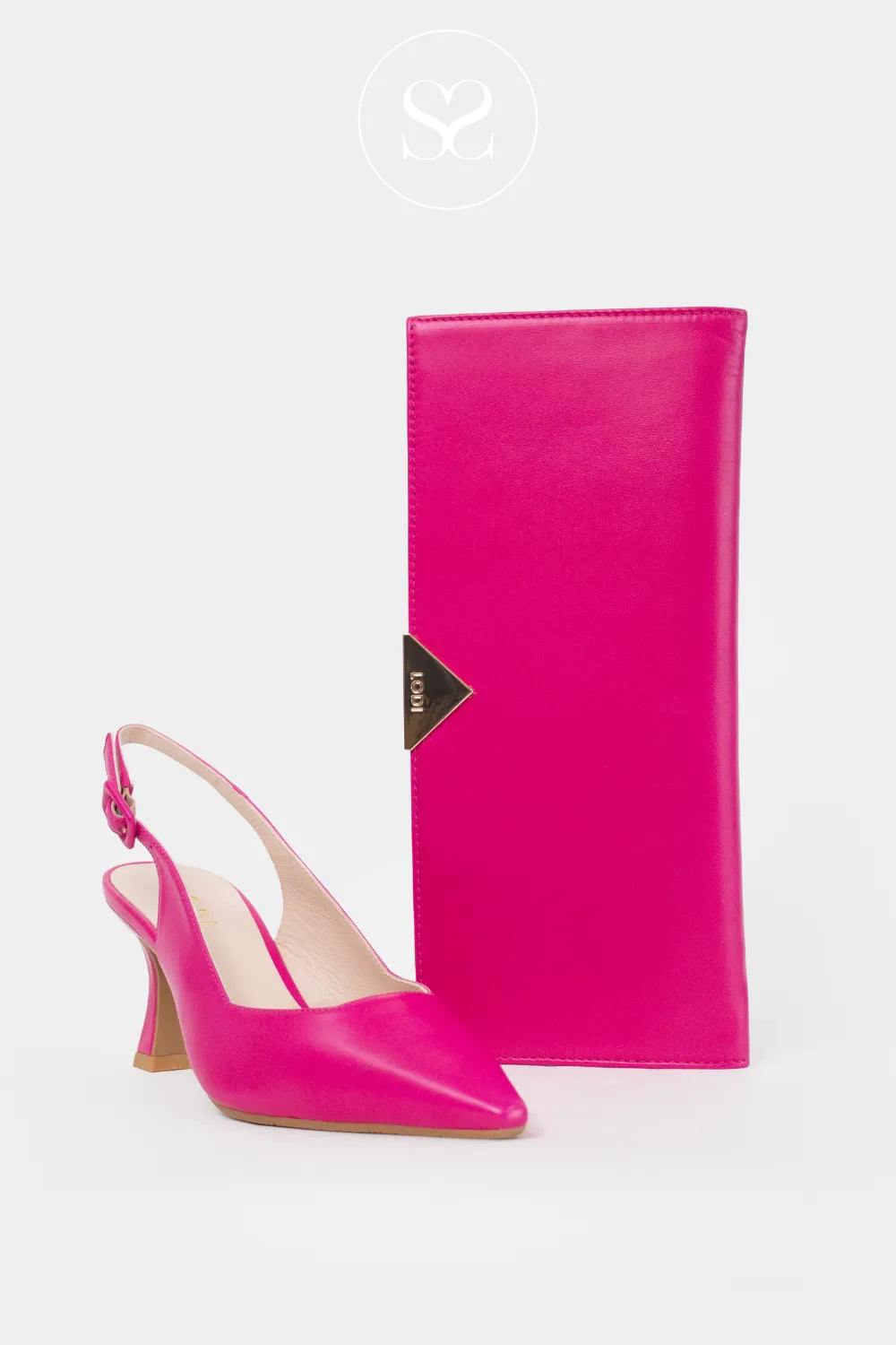 Lodi Pink Leather Envelope Clutch Bag - L1900