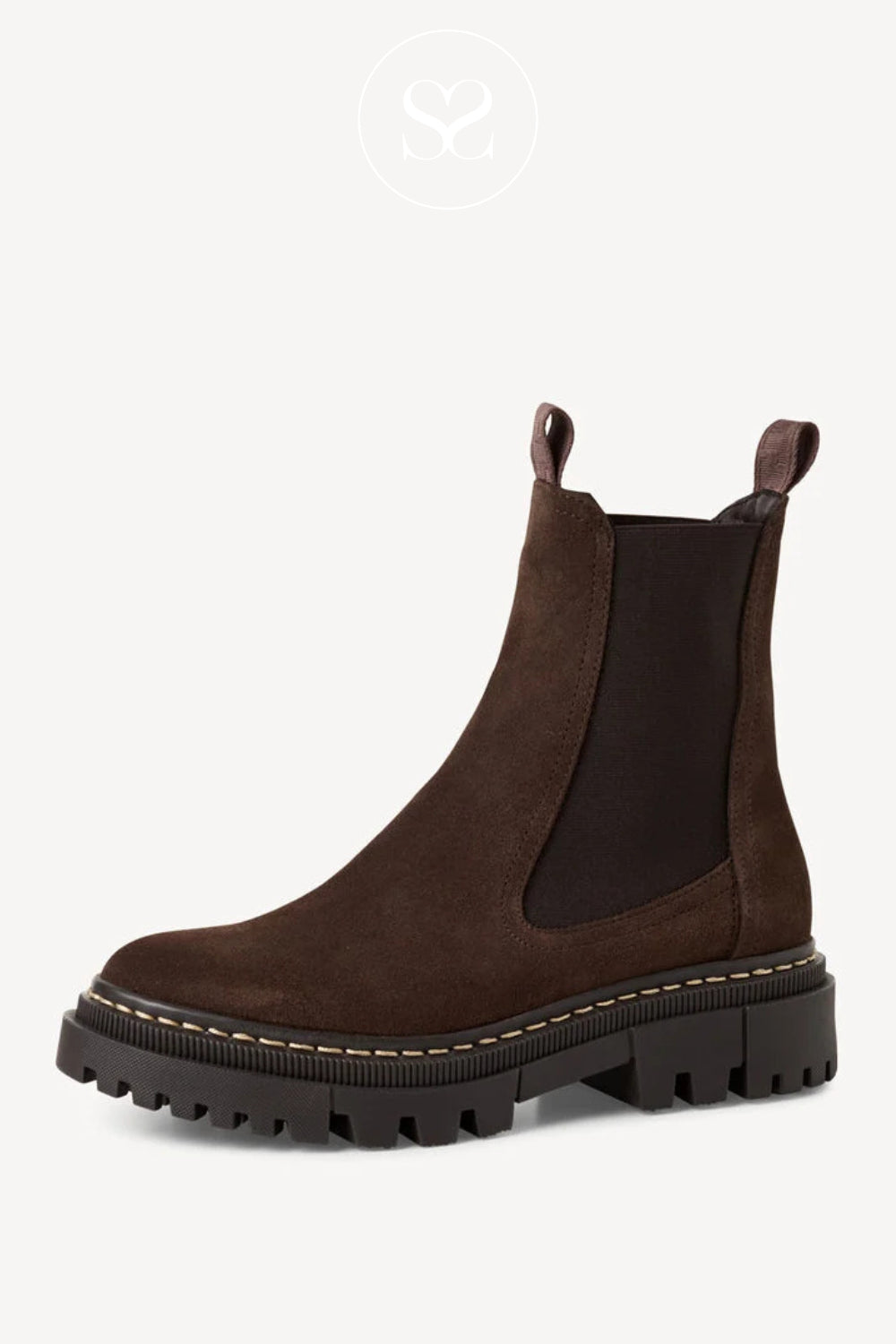 Slip On Brown Suede Chelsea Boots for Women in Ireland