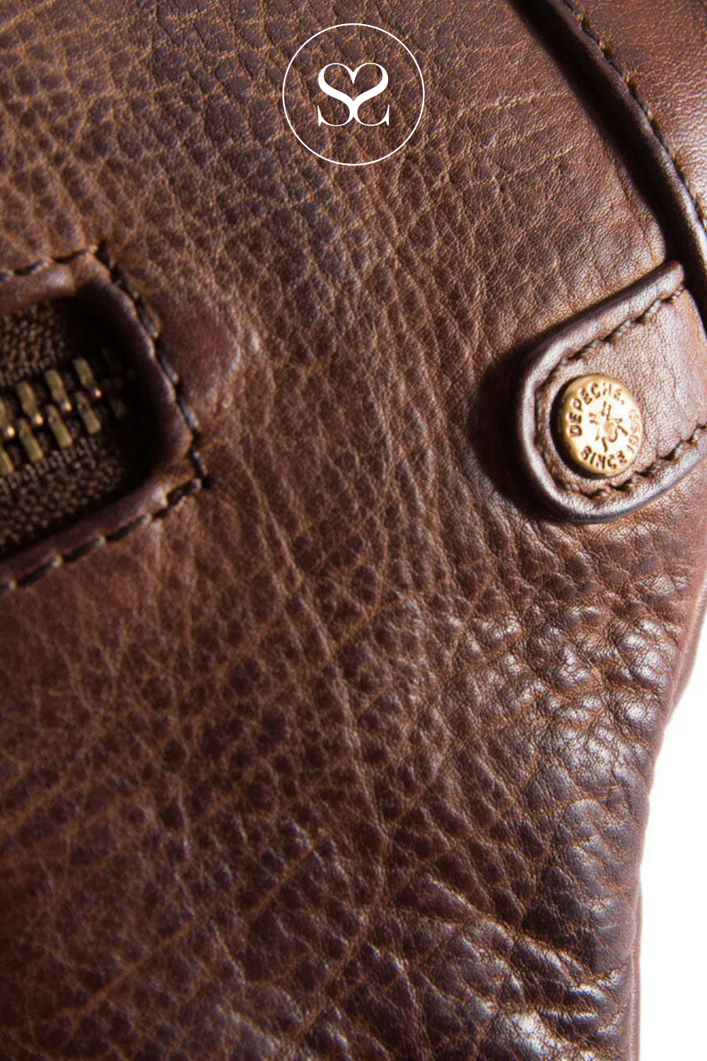 Depeche Brown Leather Crossbody Bum Bag - 12346