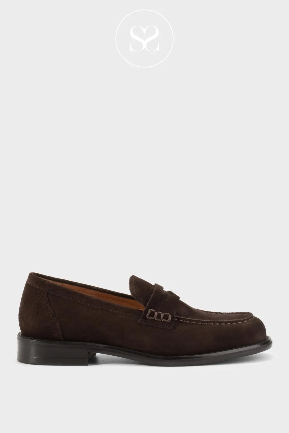 VAGABOND CHOCOLATE BROWN SUEDE LOAFER LINN