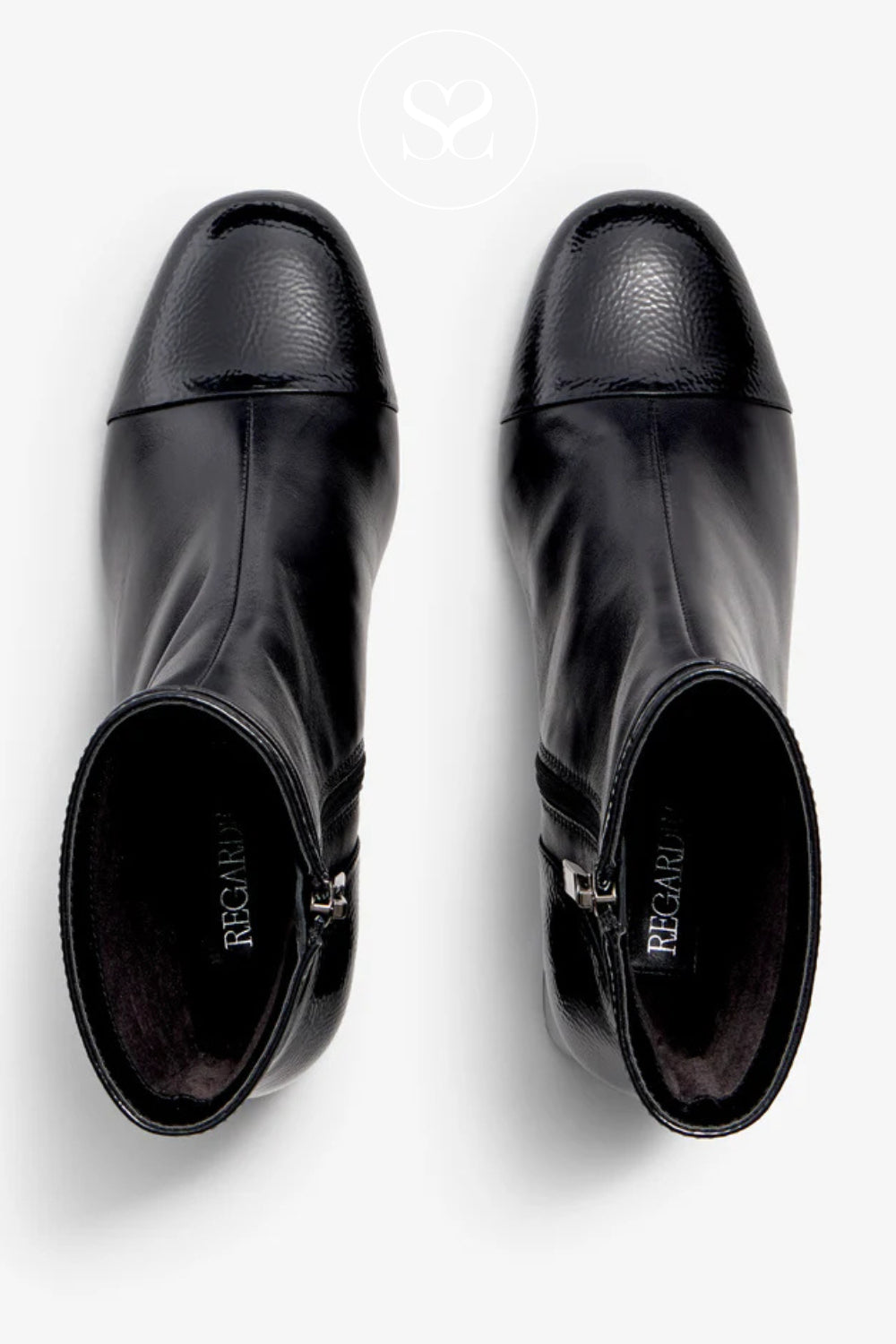 REGARDE LE CIEL BLACK LEATHER ANKLE BOOT FOR WOMEN MYA-01 AVAILABLE IN IRELAND