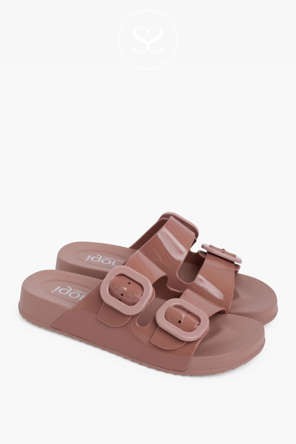 Igor Pink Chunky Slider Sandals - Habana Brillo