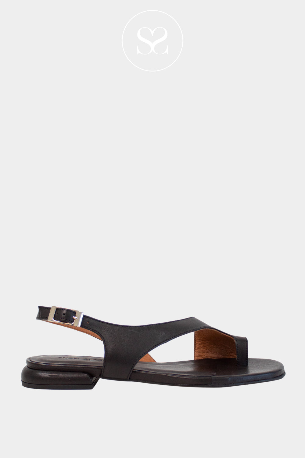 Angel Alarcon Black Flat Block heel sandals Morena - Ireland