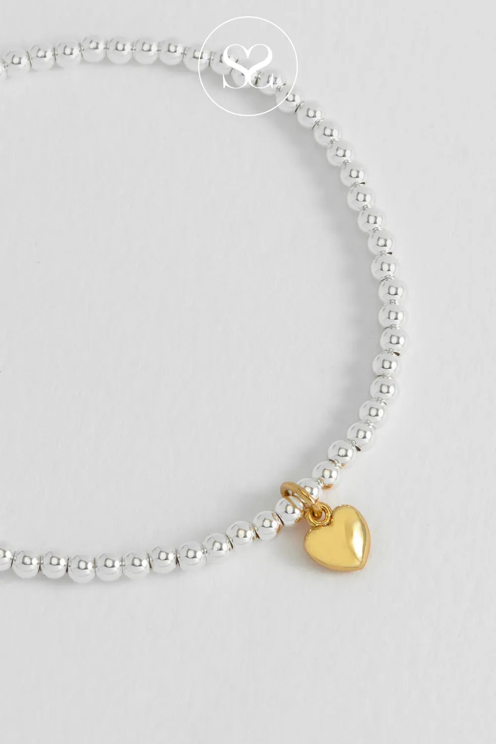ESTELLA BARTLETT SIENNA PUFFED HEART BRACELET EBB6532G Ideal for gifting, complete with the packaging message WITH LOVE