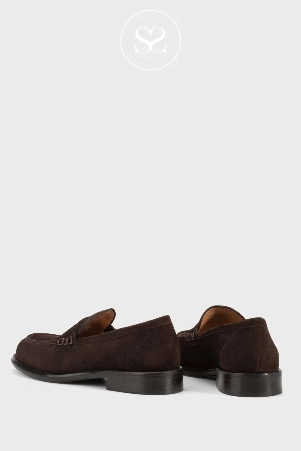 VAGABOND CHOCOLATE BROWN SUEDE LOAFER LINN