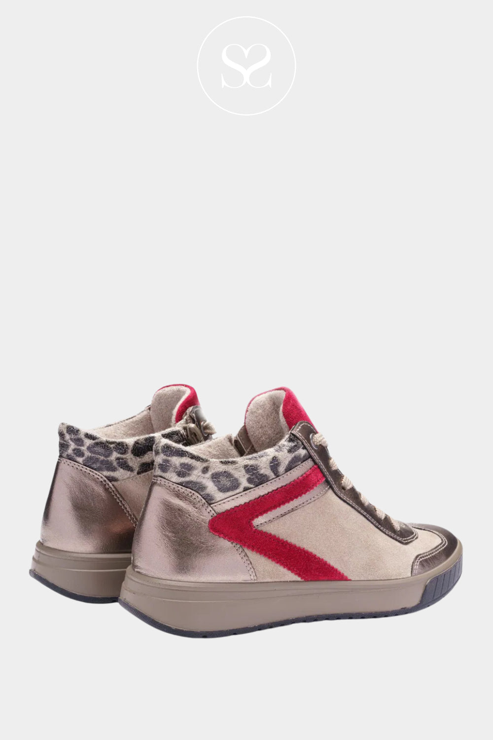 Bronze Metallic Slip-On Trainers for Women - 12- Ireland
