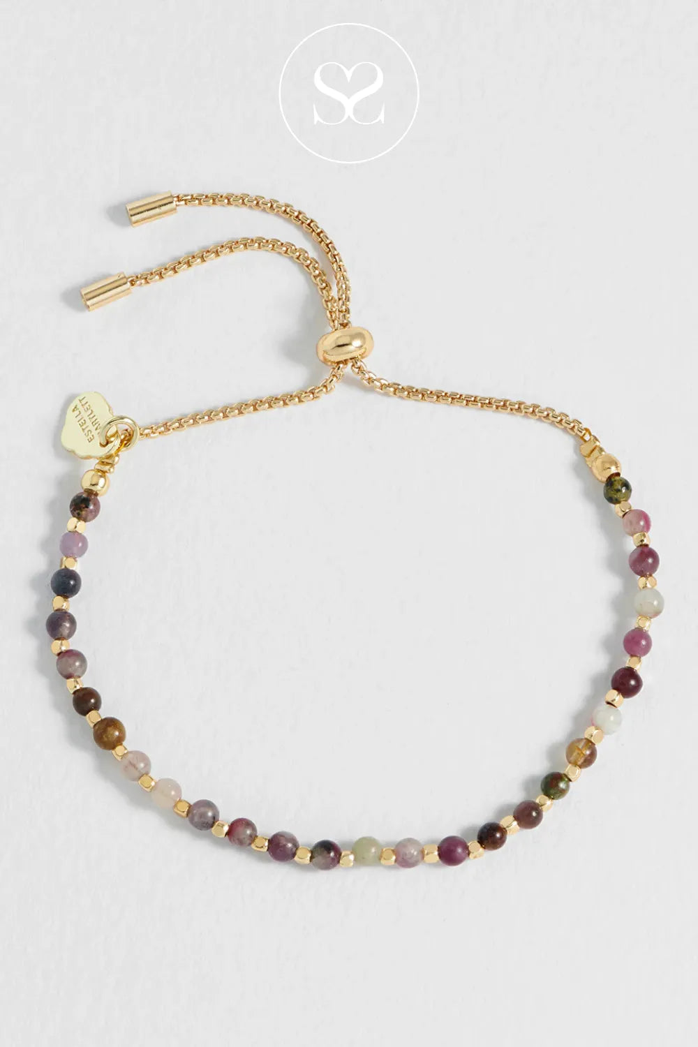 ESTELLA BARTLETT GOLD PLATED TOURMALINE WELLNESS AMELIA BRACELET EBB6865G