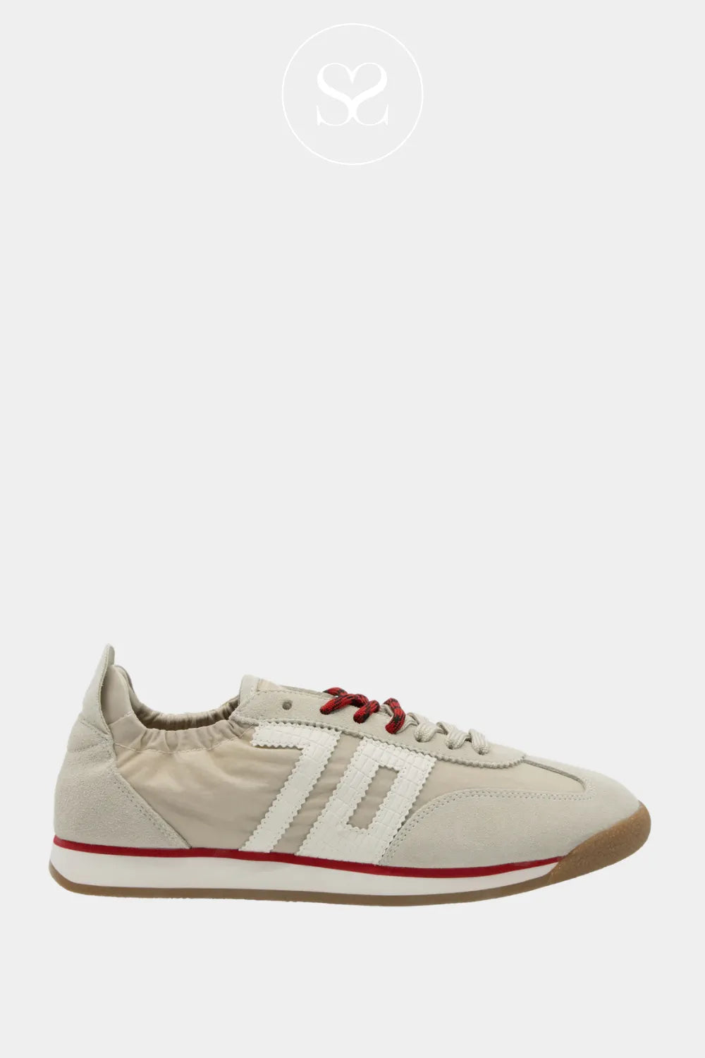 BACK70 Beige Retro Trainers - Rocket