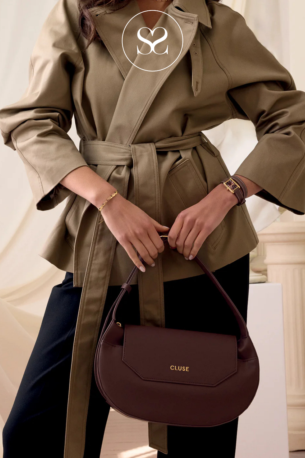 CLUSE DARK BROWN CROSSBODY BAG - CX04904