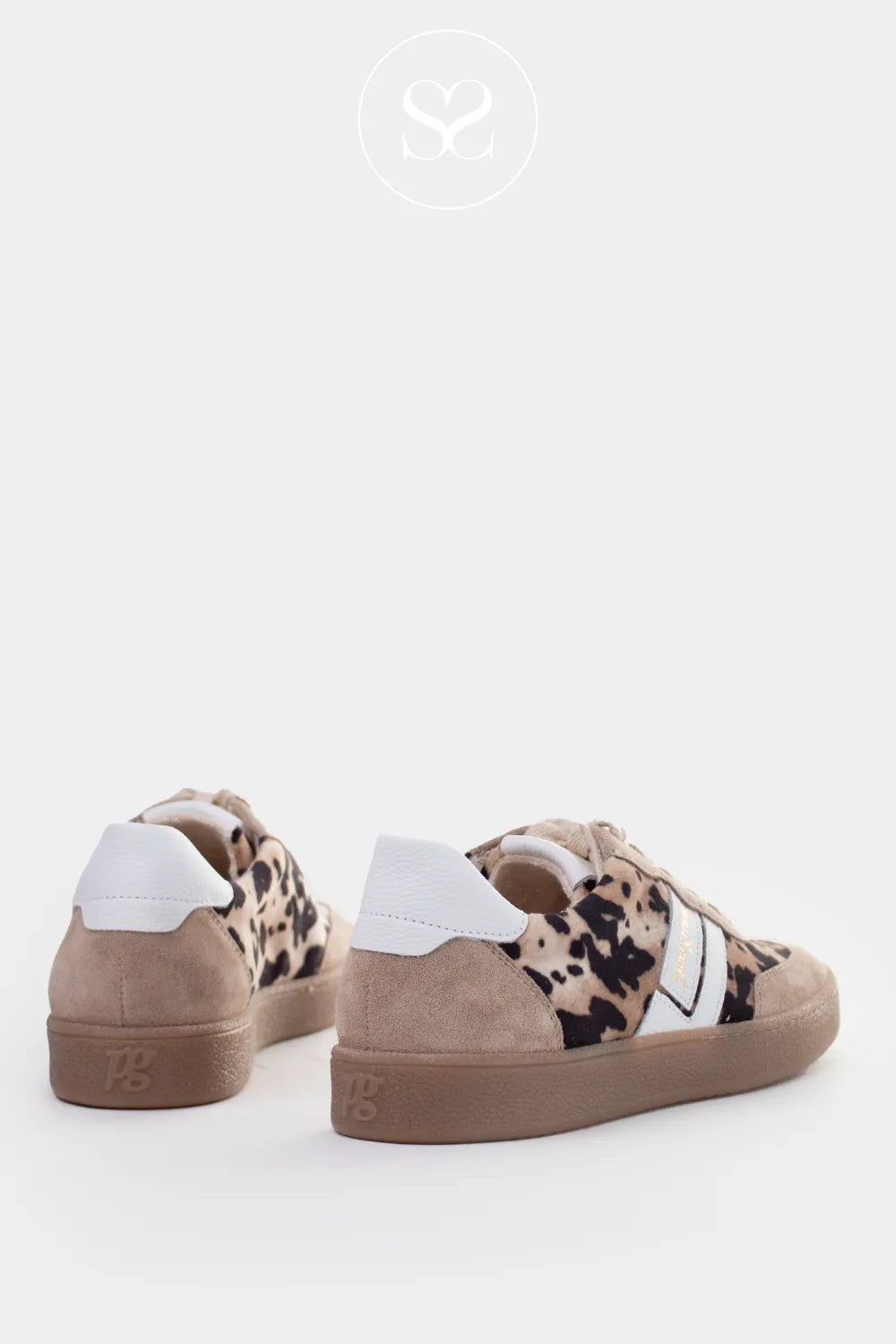 Paul Green Leopard/Taupe low profile trainers 5437-139 Versatile everyday style – perfect for jeans or dresses